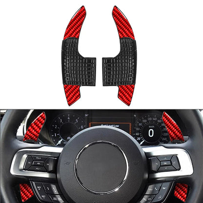 Steering Wheel Shifter Paddle Extensions for Ford Mustang (2015-2023) Red
