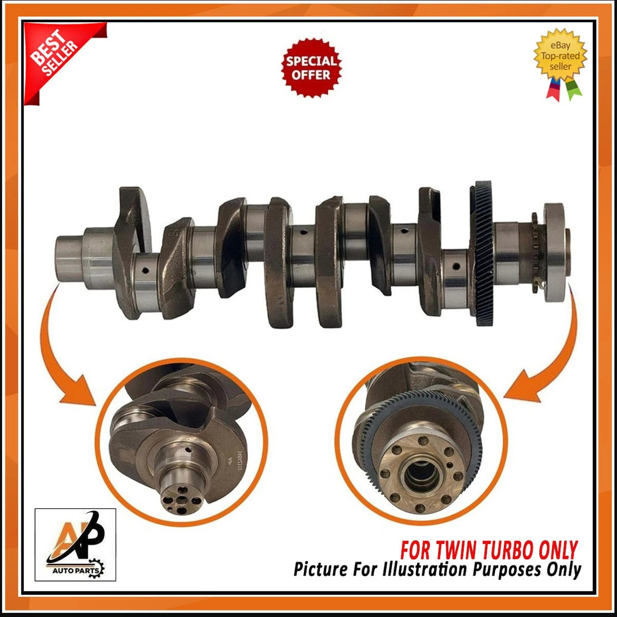 Crankshaft with Gear OEM Replacement for Land Rover Jaguar 2.0 Diesel (2001–2004)