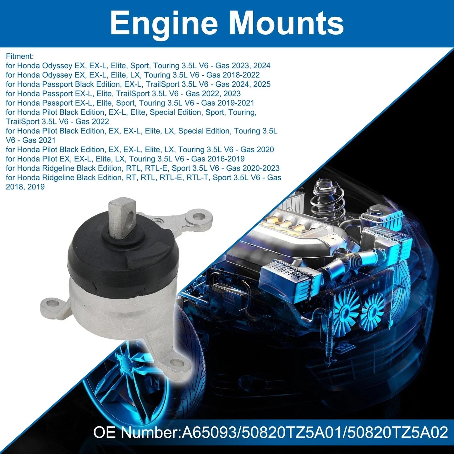 Engine Motor Mount for Honda Odyssey EX 3.5L V6 (2023-2024)