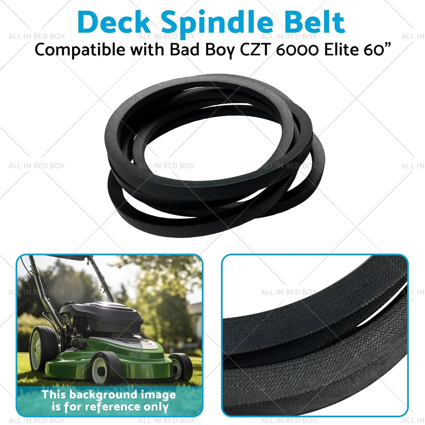 Deck Spindle Belt for Bad Boy CZT 6000 Elite 60"