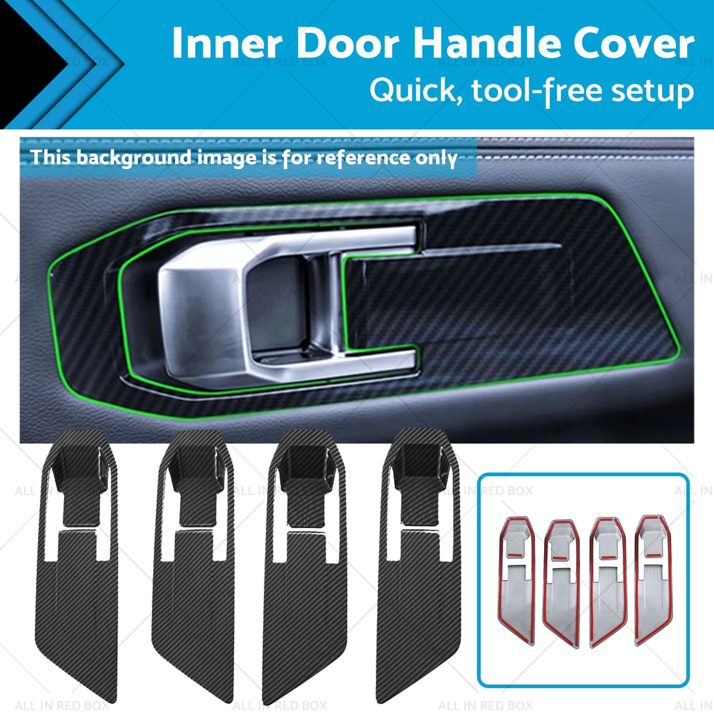 Carbon Fiber Inner Door Handle Cover for Mitsubishi Triton L200 (2023-2025)