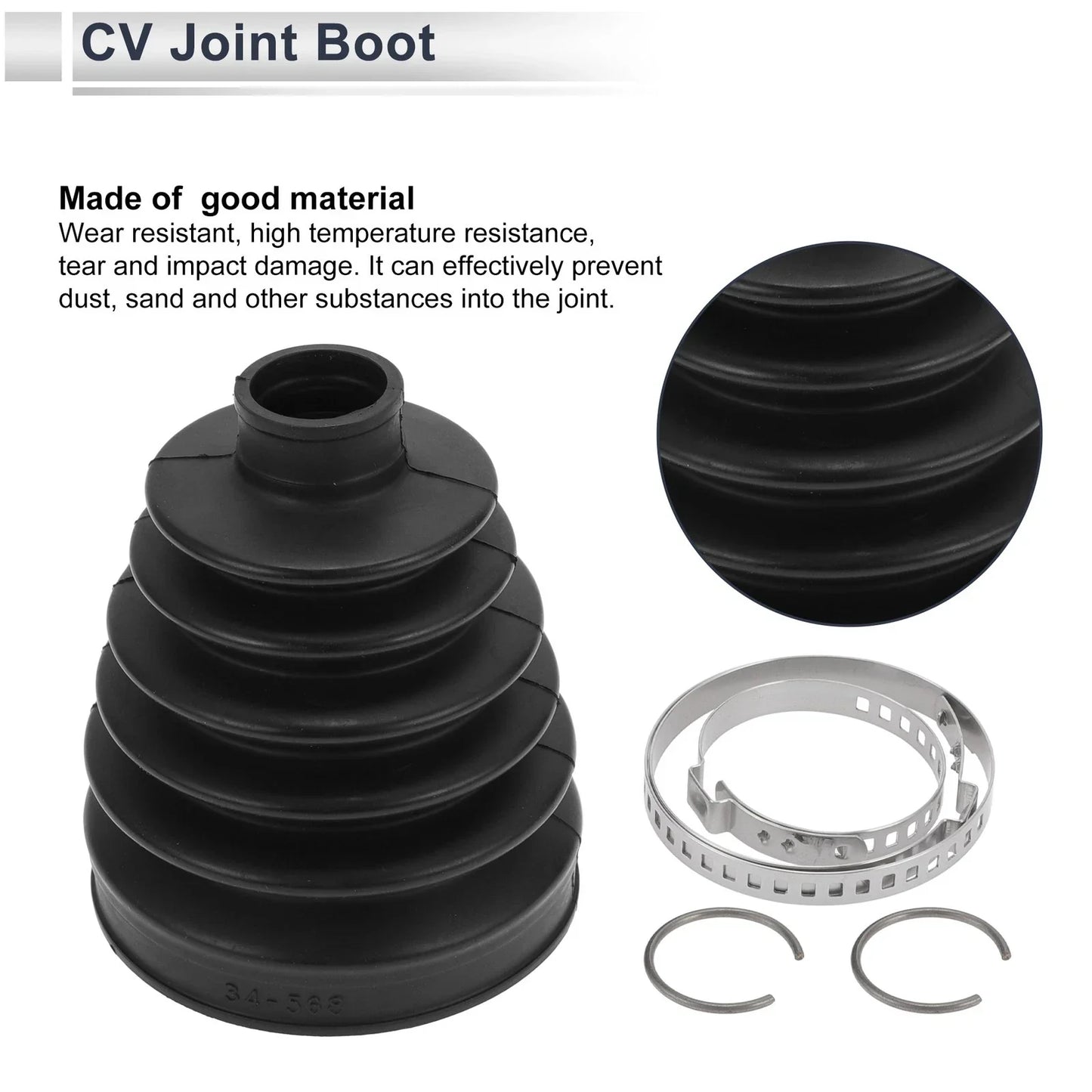 Outer CV Joint Boot Kit with Clamps for BMW 528i (2011 - 2016)