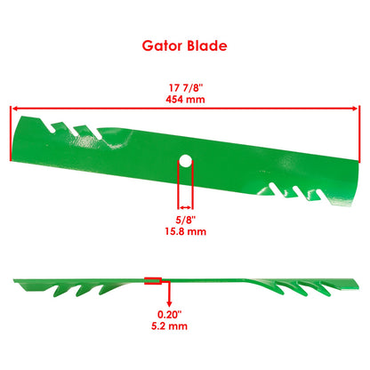 Deck Gator Blade with Bolt Replacement for Hustler Z Super Z (2000–2004)