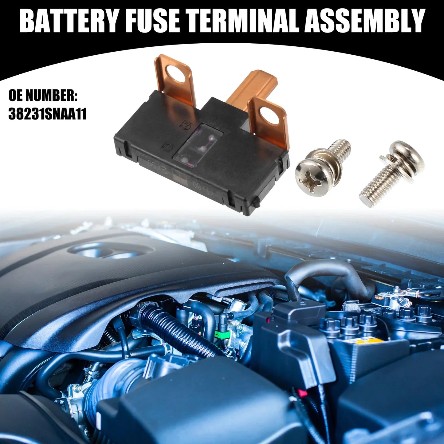 Battery Fuse Terminal Assembly for Honda - Plastic Black ( Specified)
