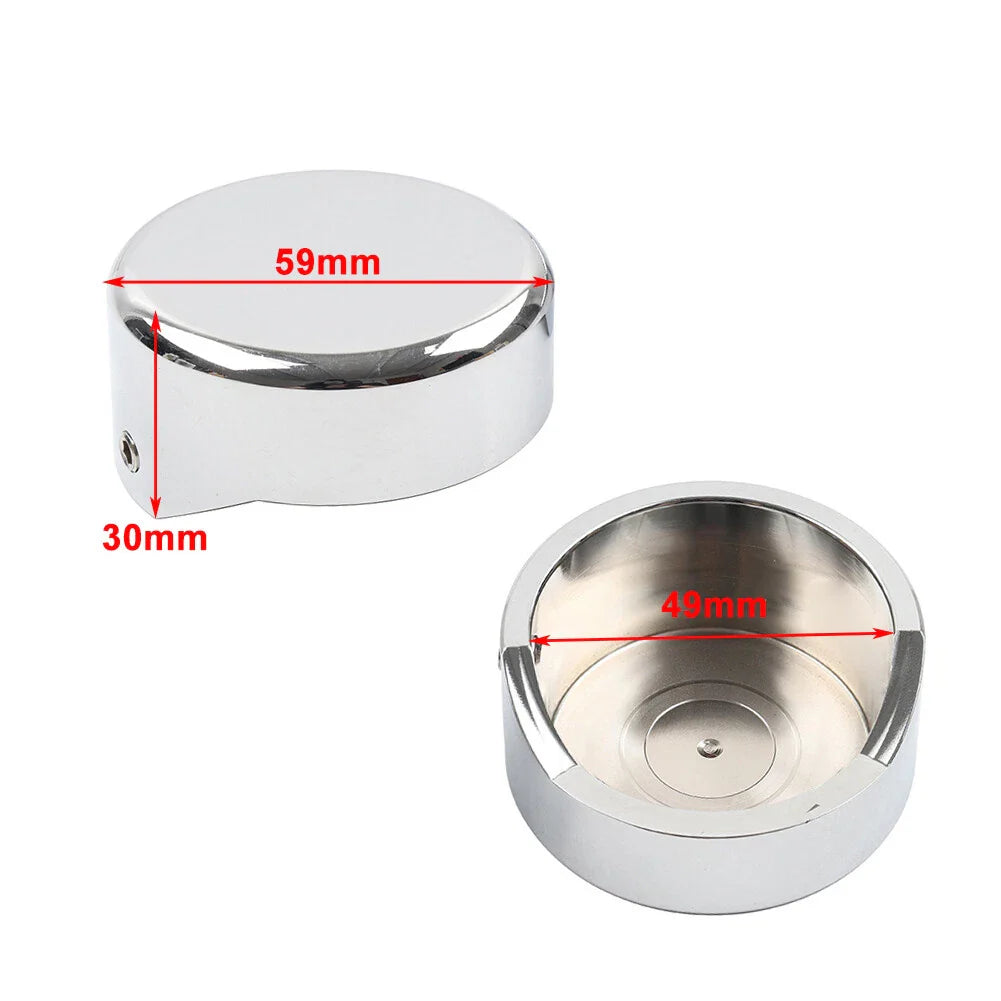 Chrome CNC Upper Fork Caps for Harley Softail Breakout FXBR FXBRS (2018-23)