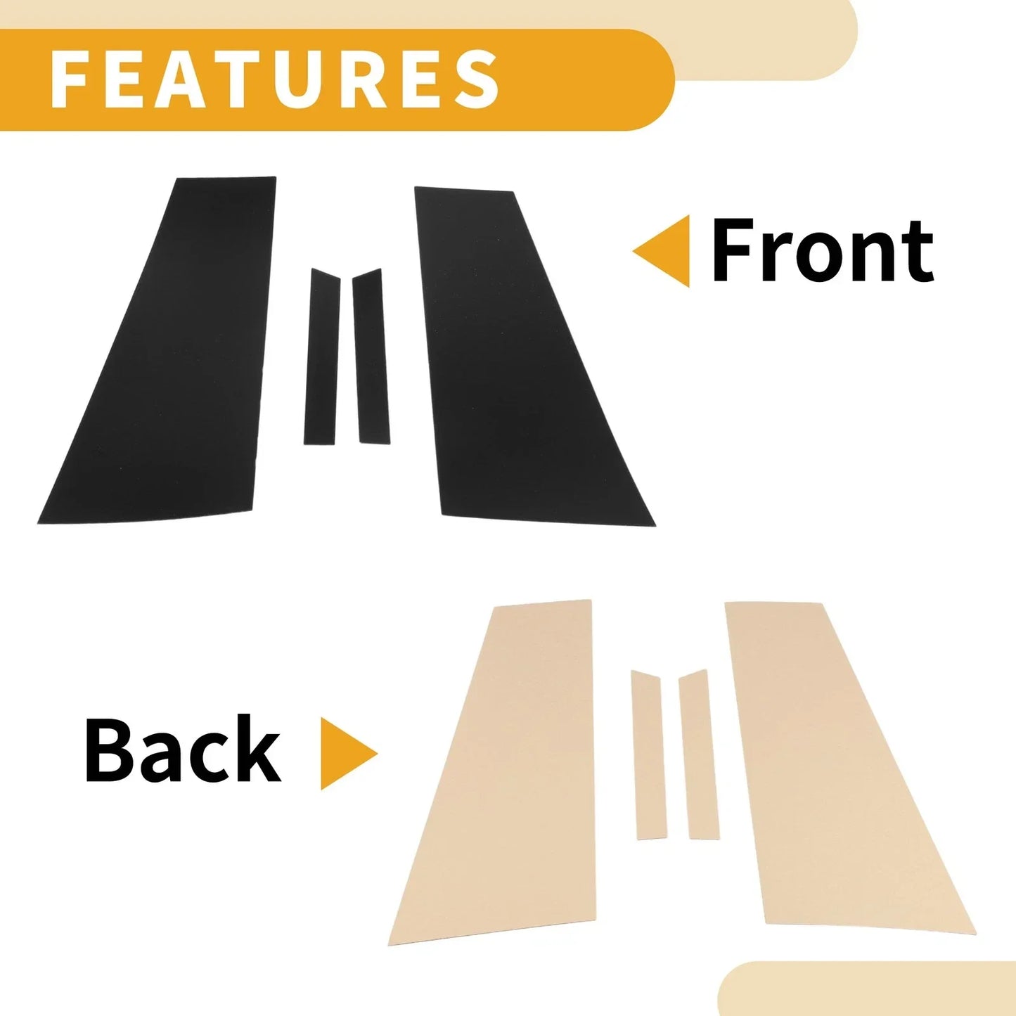 4 x Car Pillar Window Trim Covers for Mercedes Benz CLS-Class (2012-2016) Black