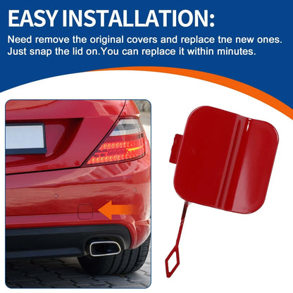 Rear Bumper Tow Hook Cover for Mercedes-Benz SLK W172 (2004-2011) Bright Red