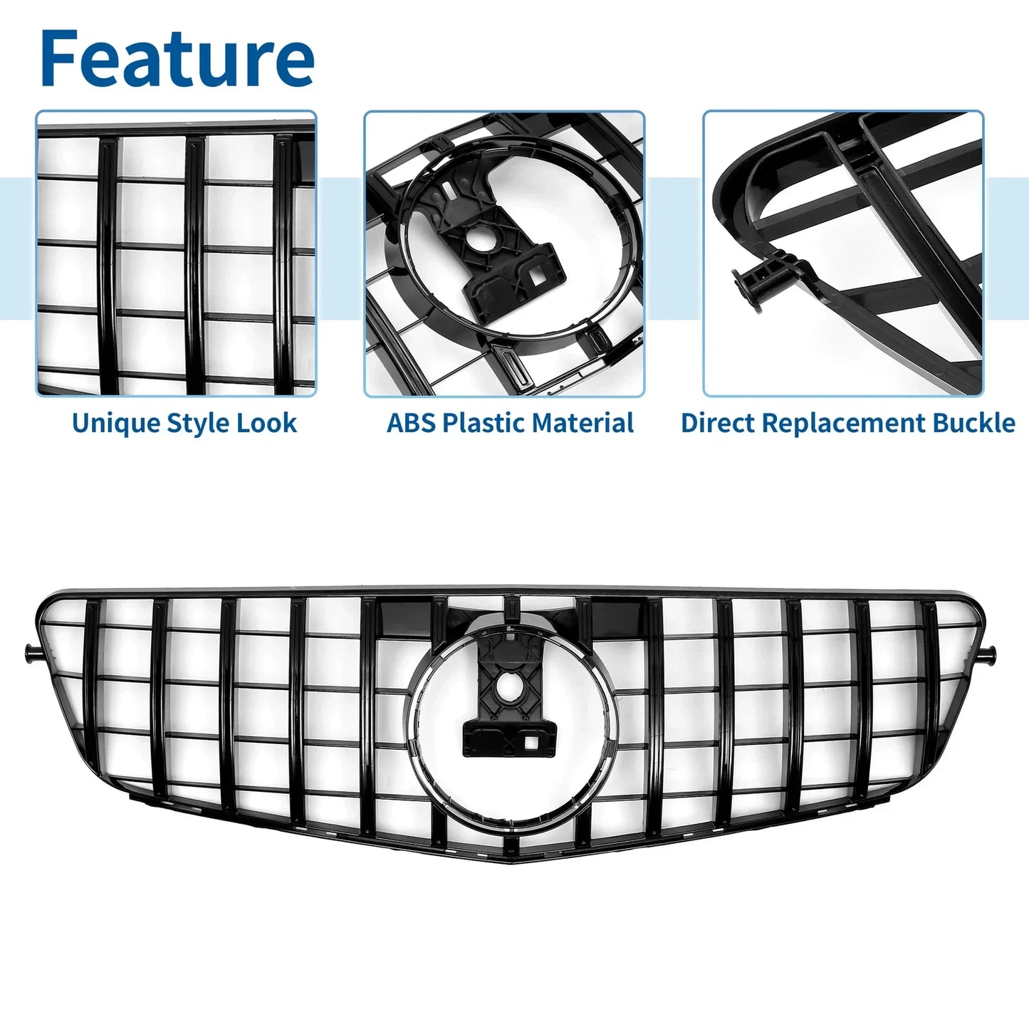 Front Upper Bumper Grille for Mercedes-Benz C180 (2015-2020)