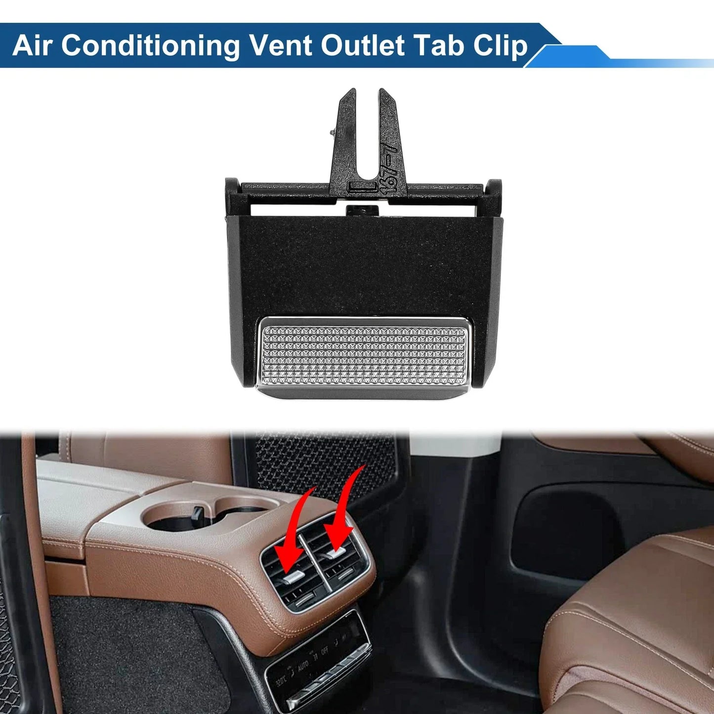 Vent Outlet Tab Clip for Mercedes-Benz GLE GLS Class Rear Center Console (2016-2023)