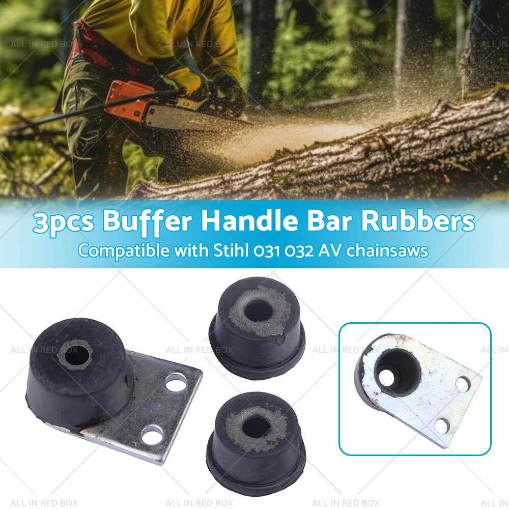 3 x Buffer Handle Bar Rubber for Stihl 031 032 AV Chainsaw
