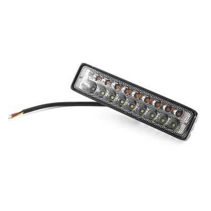 6" LED Work Light Bar Dual Color White Amber for Car