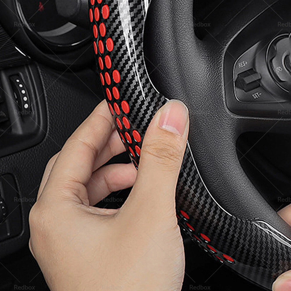 Carbon Fiber Steering Wheel Booster Cover for Universal Cars