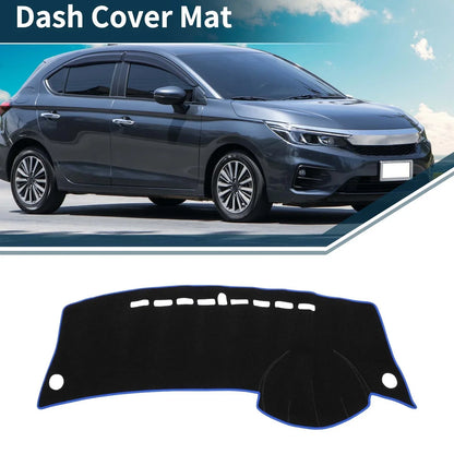 Dashboard Cover Mat for Honda City Grace 2008-2013 Sun Protector Pad Black Blue