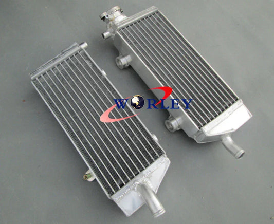 Aluminum Radiator & Orange Hose for KTM 250/450/505 SX-F/SXF (2007-2010)