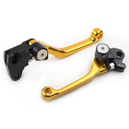 Gold Pivot Brake Clutch Levers for YAMAHA WR 250F WR 450F (2001-2016)