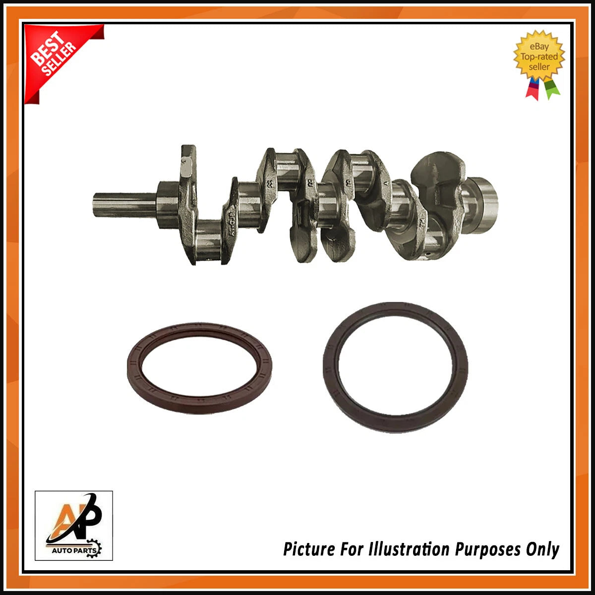 D4CB Forged Crankshaft with Front Rear Seal for Hyundai Kia (2007–2019)