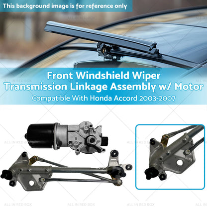 Front Windshield Wiper Linkage Assembly w/ Motor for Honda