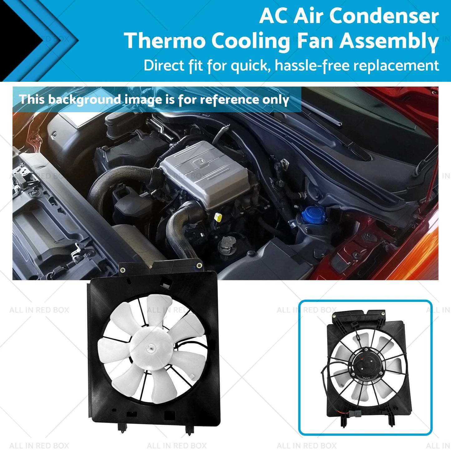 AC Condenser Cooling Fan Assembly for Honda CR-V (2001-2006)