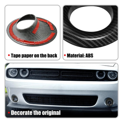 2 x Car ABS Front Fog Light Covers Trim for Dodge Challenger (2015-2020) Black