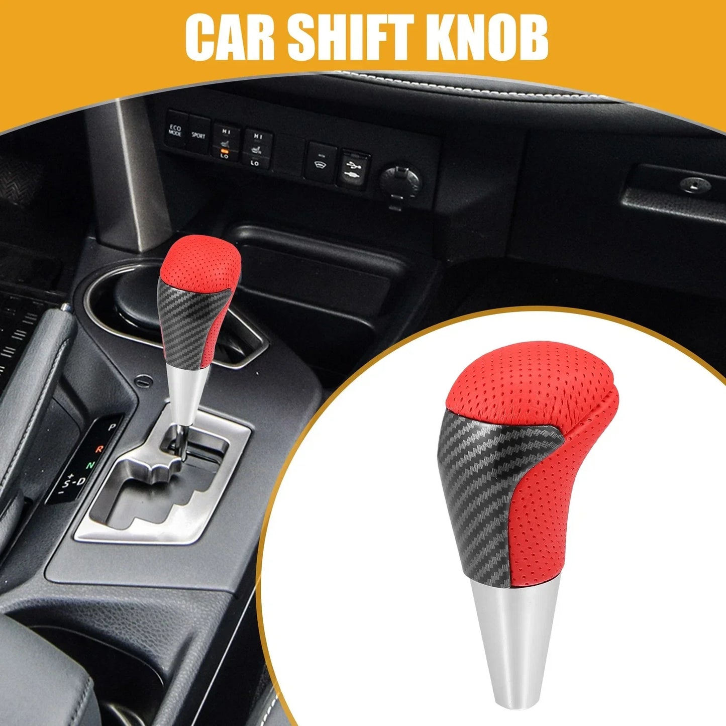 Gear Shift Knob for Toyota Tundra 2007-2021 - Inner Shifter Knob, Red