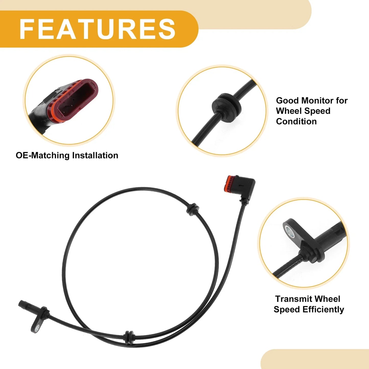 ABS Wheel Speed Sensor for Mercedes-Benz E550 (2007-2013)