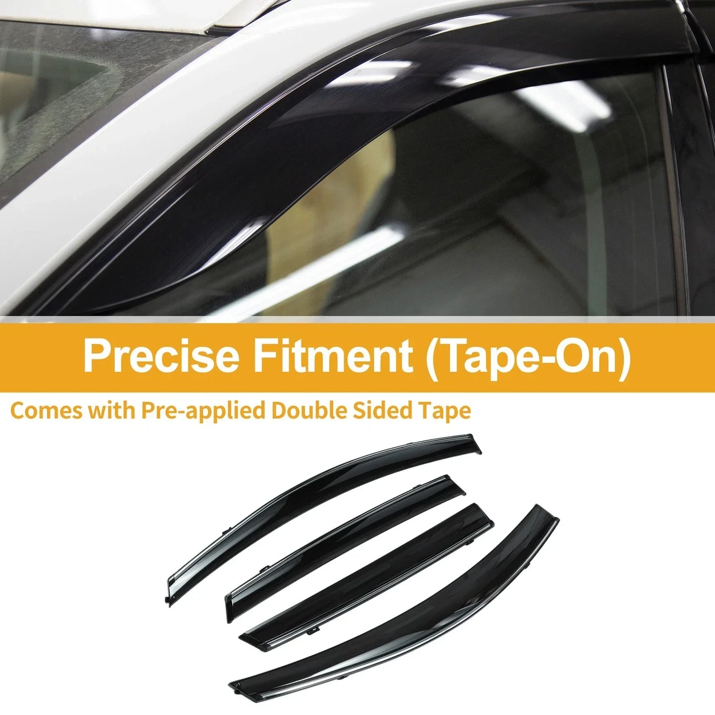 Window Deflectors for Hyundai Accent Hatchback 2012-2017 Side Vent Visors