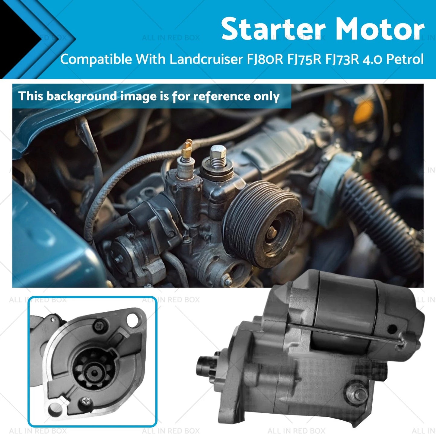 Starter Motor 9T for Toyota Landcruiser FJ80 FJ62 FJ73 FJ75 (1984-1997)