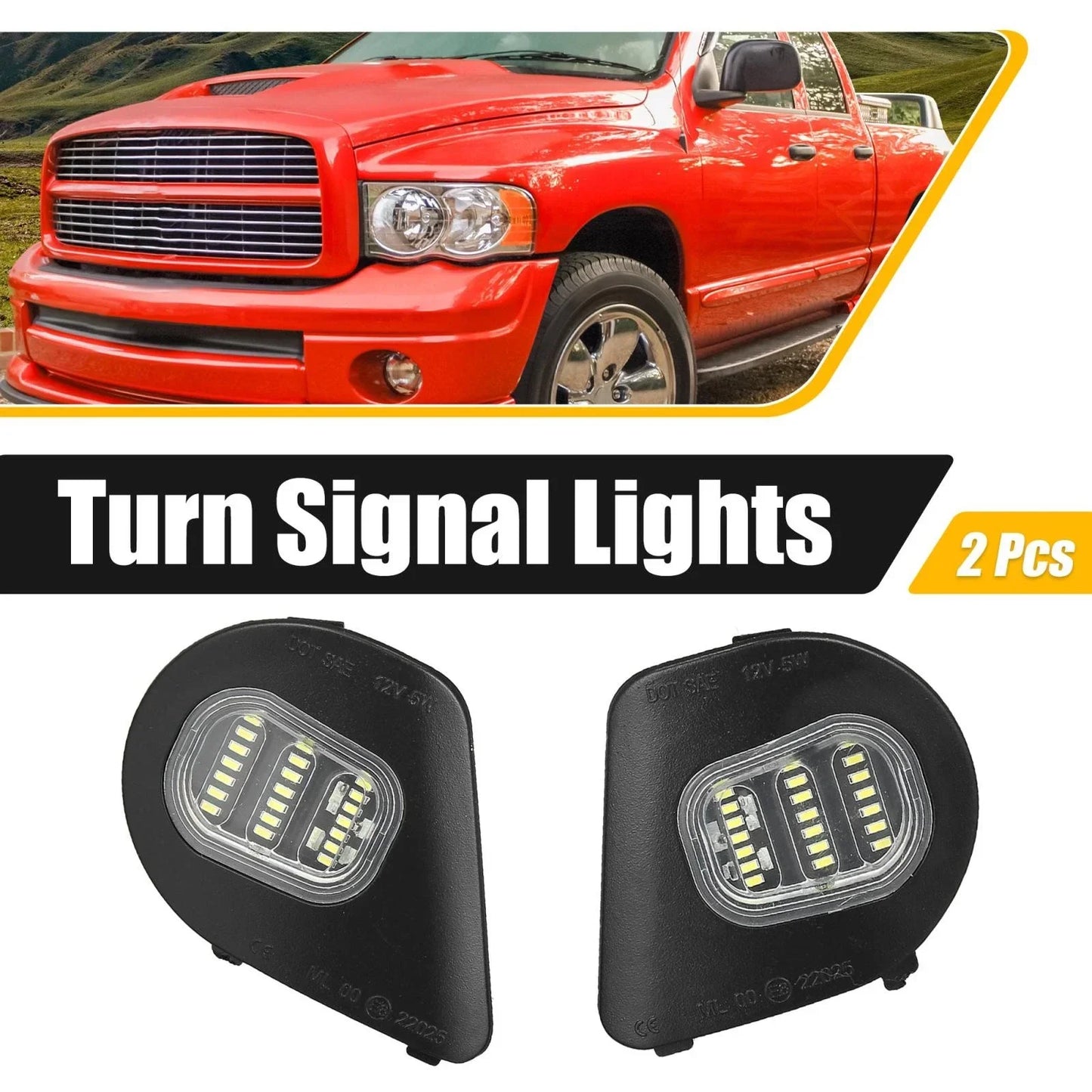Turn Signal Light for Dodge 1500 2500 3500 4500 5500 (2010-2023) - 2 pcs