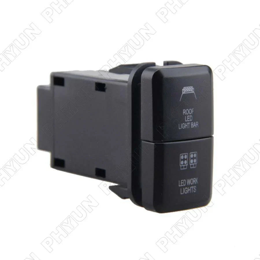 12V Dual LED Light Bar Switch for Toyota