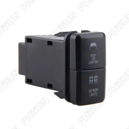 12V Dual LED Light Bar Switch for Toyota