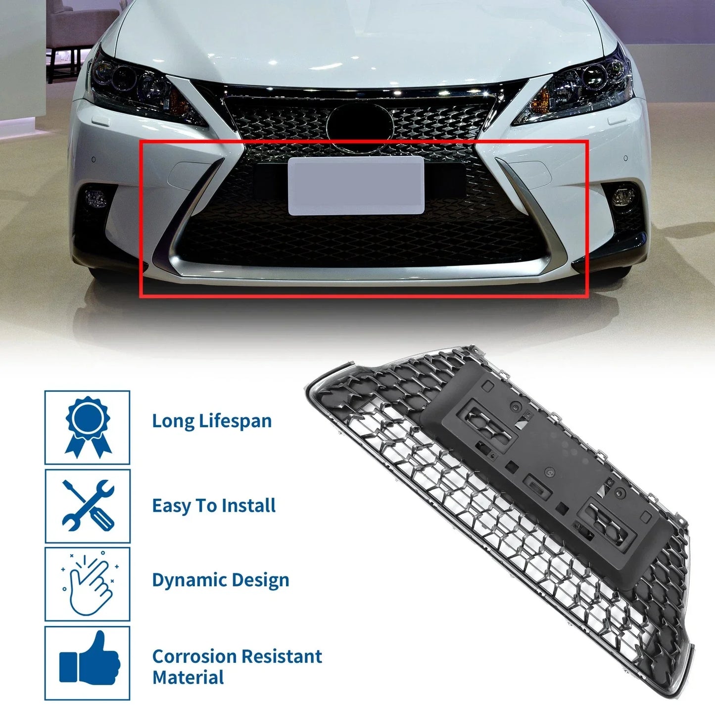 Front Lower Bumper Grille for Lexus CT200h 2015 (2015)