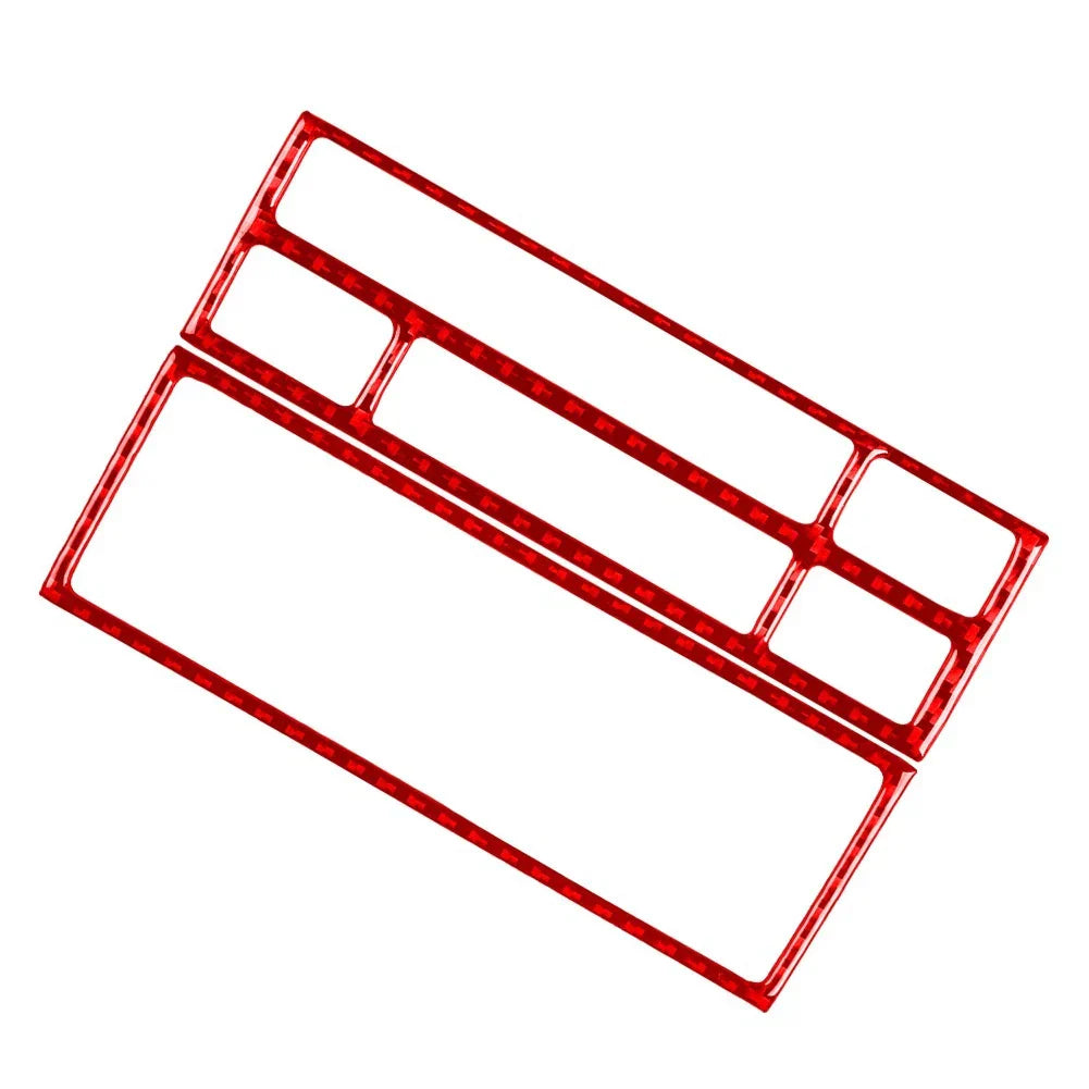 Carbon Fiber Red Console Radio CD Panel Cover Trim for BMW 3 Series (1991-1999)