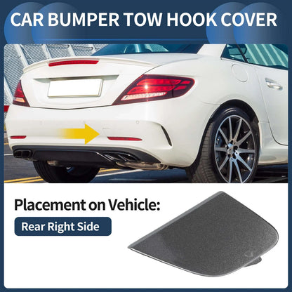 Rear Bumper Tow Hook Cap for Mercedes-Benz (2016-2023) Selenite Grey Metallic