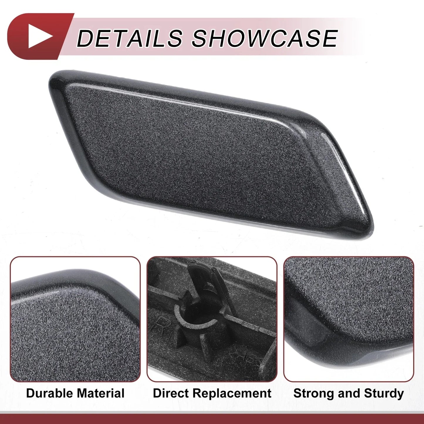 Bumper Headlight Washer Nozzle Cap for Lexus RX350 (2013-2015) - Grey 1 x