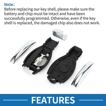 Keyless Entry Remote Key Shell Case for Mercedes-Benz A Class (2004-2010)