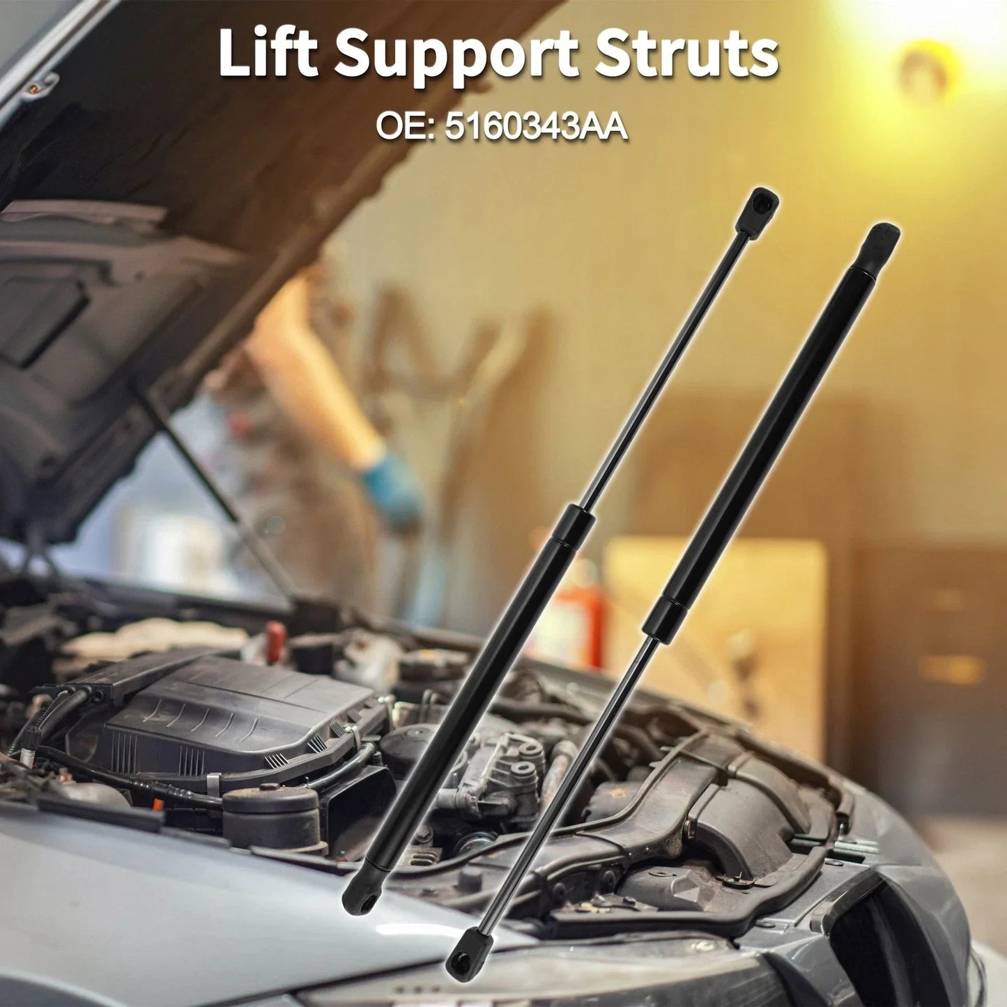 Hood Lift Supports Struts for Dodge Ram 2500/3500 (2010)