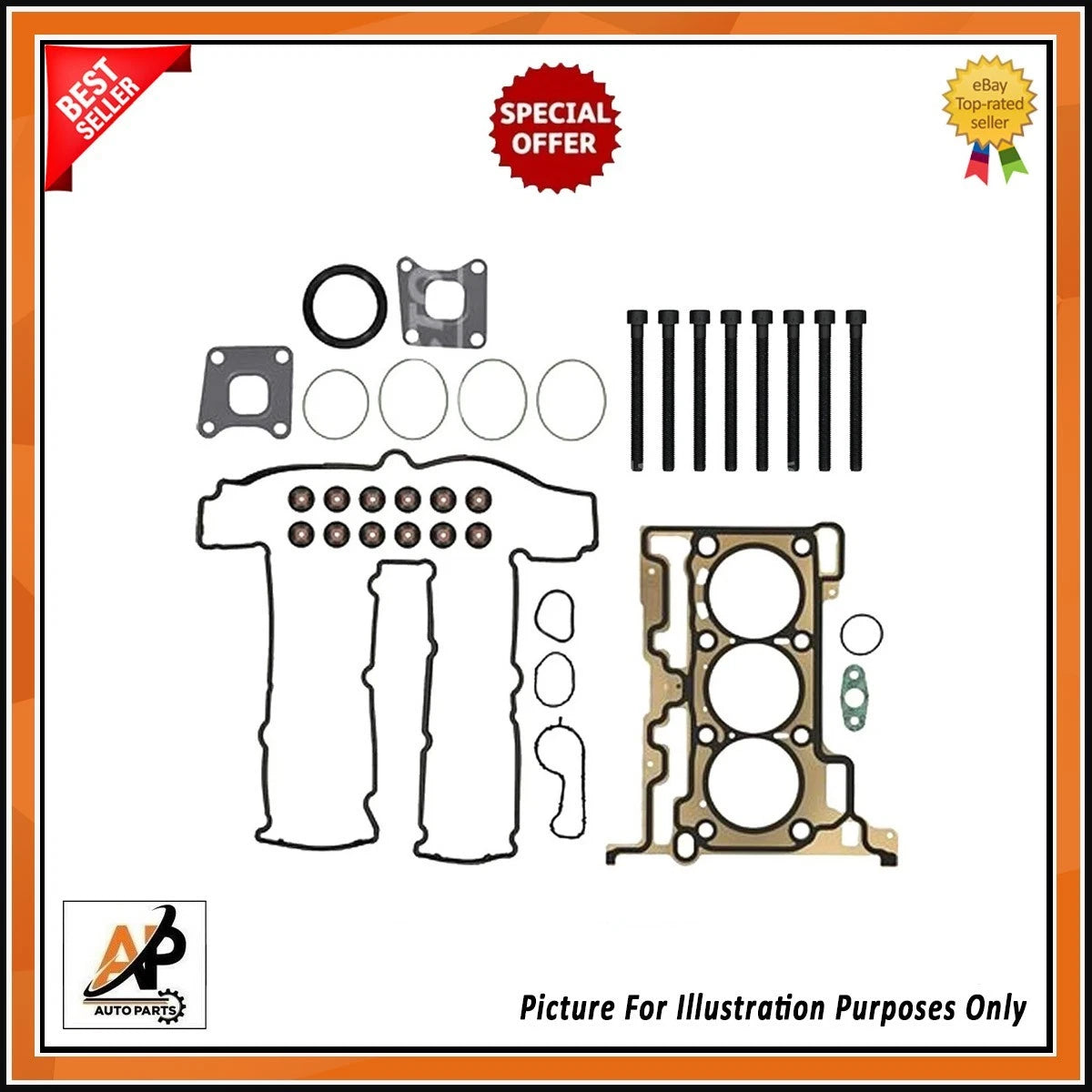 Head Gasket Kit with Bolts Replacement for Ford 1.0 EcoBoost (2012–2020)