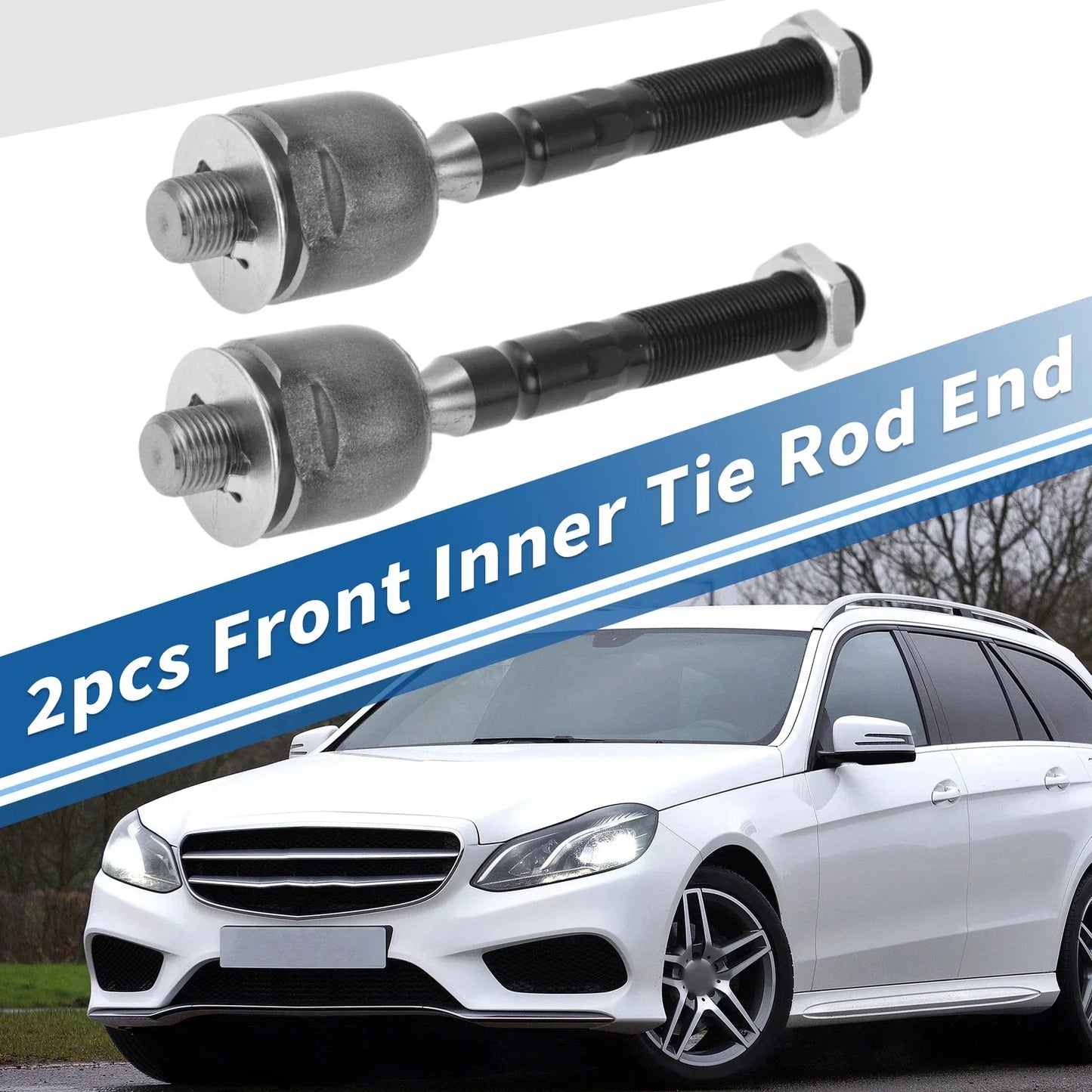 2 x Front Inner Tie Rod End Links for Mercedes-Benz ML320 (1998-2003)