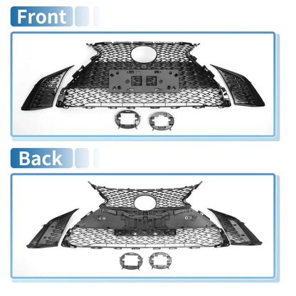 Front Hood Bumper Grille for Lexus ES350 2019-2021 Black Facelift F-Sport