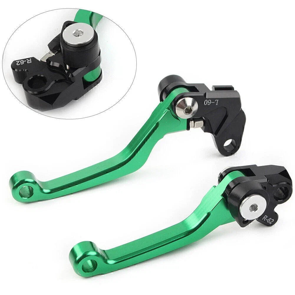 CNC Green Pivot Brake Clutch Levers for Suzuki RM125 RM250 RM85 (2001-2023)