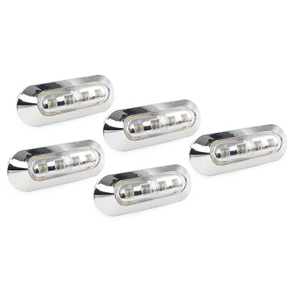 5 x LED White Side Clearance Marker Lights for Car Truck Trailer 12V