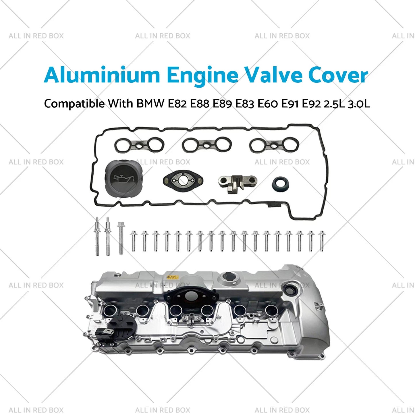 Aluminium Engine Valve Cover for BMW E82 E88 E89 E83 E60 E91 (2.5L 3.0L)