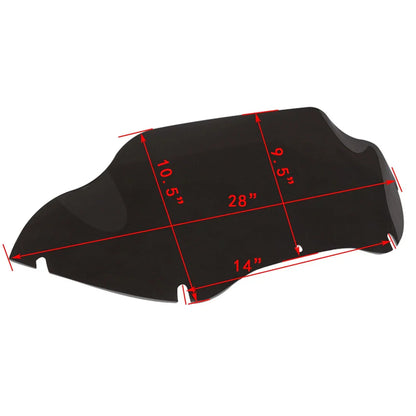 Black 9.5" Windshield & Trims for Harley Road Glide (2004-2013)