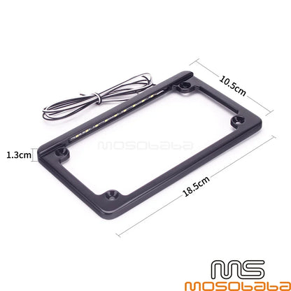 LED License Plate Frame Light for Harley Dyna Sportster Touring (2006-2023)