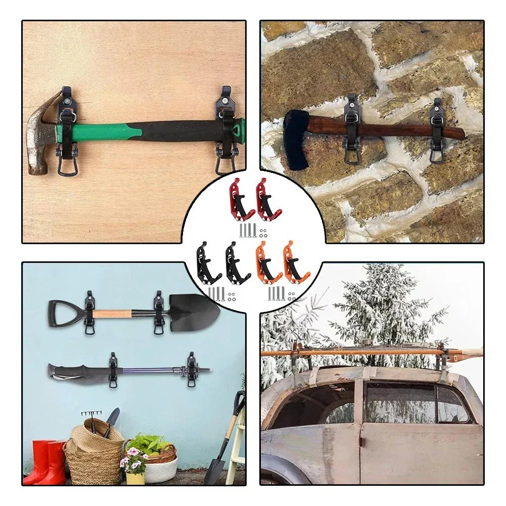 Rubber Clamp Shovel Holder Roof Rack 4 x Screws