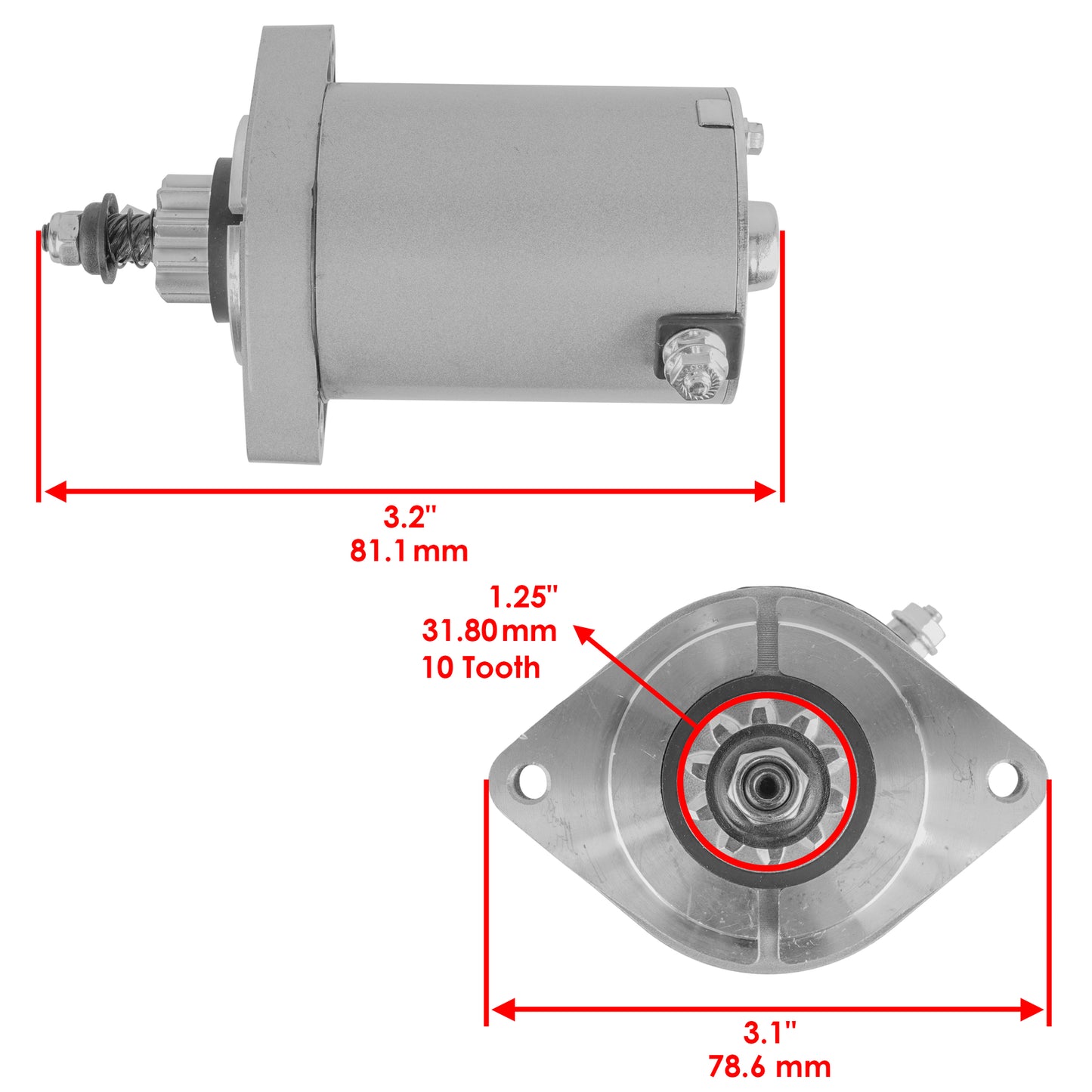 Caltric Starter Motor Replacement for John Deere Z320M Z330M ZTrak (2010–2018)
