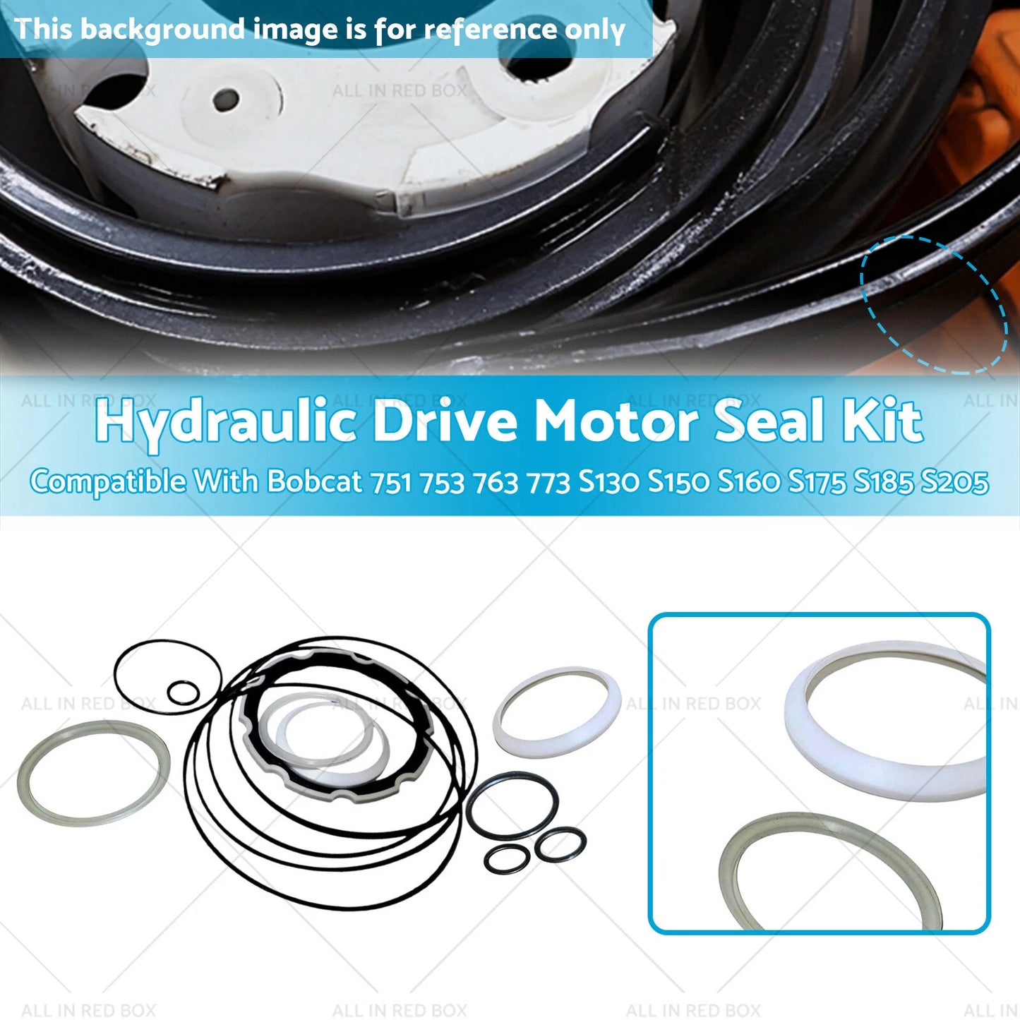 Hydraulic Drive Motor Seal Kit for Bobcat 751 753 S130 S150 S175 S185