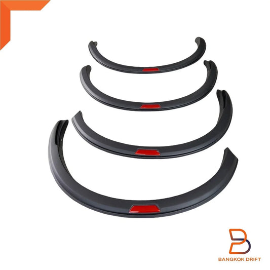 3" Matte Black Red Fender Flares for Nissan Navara D23 (2021-2023)