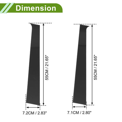 4 x Pillar Window Trim for Dodge Ram (2004-2008) - Black Finish