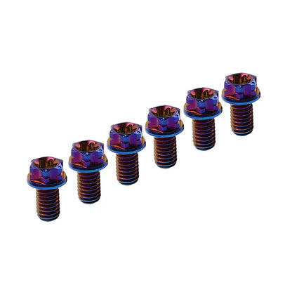 6pcs M8x40mm Titanium Torx Head Flange Bolts for Motorcycle Bike